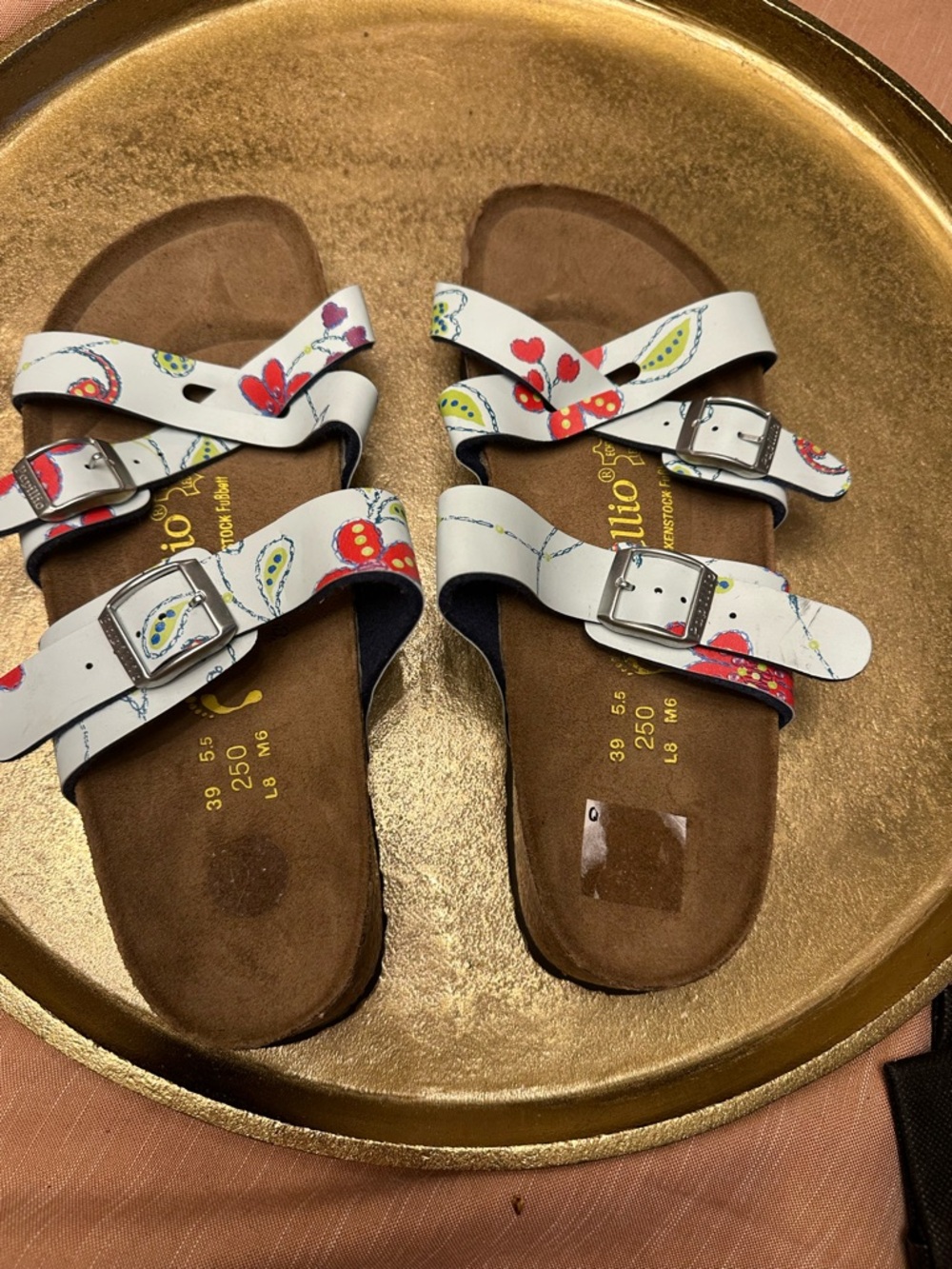New vintage Birkenstock Papillio women’s floral buckle sandals w8